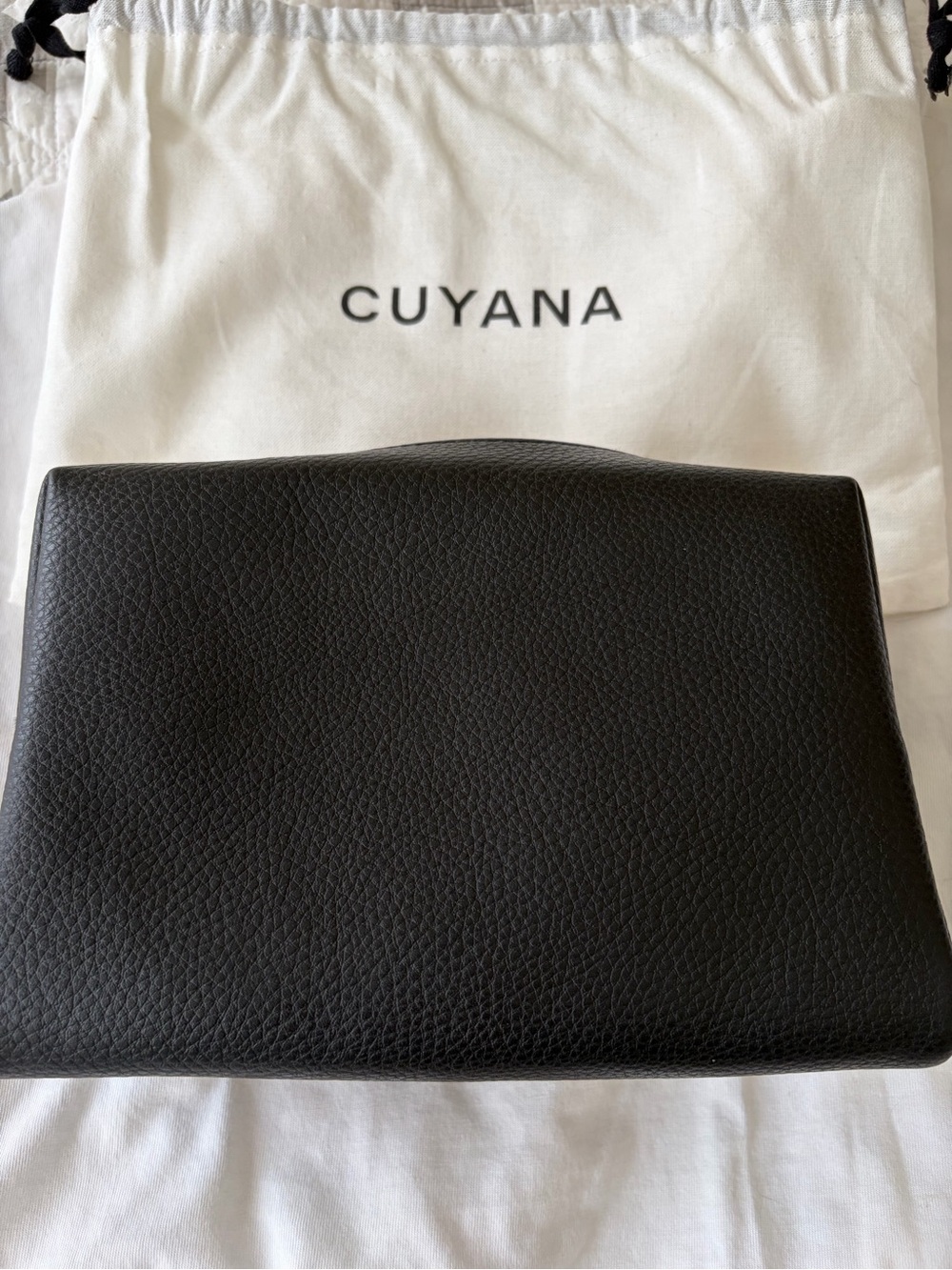 NWT Cuyana Black Leather Vanity Case